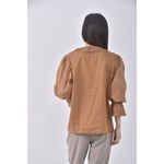 (M) h z studio方領棕色長袖上衣二手衣, , large