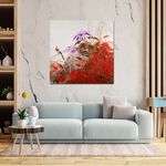 【御畫房】鳥語花香 國家一級畫師手繪油畫80×80cm(VF-169), , large