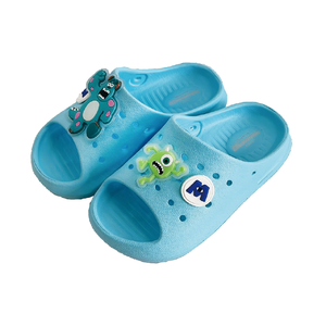 迪士尼防水厚底兒童拖鞋<水藍色-17cm>