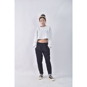 (S) moss club高腰丹寧牛仔棉質素面藍色長褲二手衣