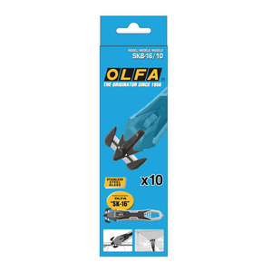 【OLFA】刀片可替換式 安全工作刀備用刀片 10片入 /組 SKB-16/10B(日本內銷型號XB239-10)