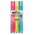【 Pentel 飛龍 】按壓式自動螢光筆 5色/組 SXNS15-5, , large