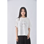 (XL) butter韓牌大圖白色短袖上衣二手衣, , large