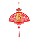 Auspicious fan-shaped New Year charm 2 into 3 set #203, , large