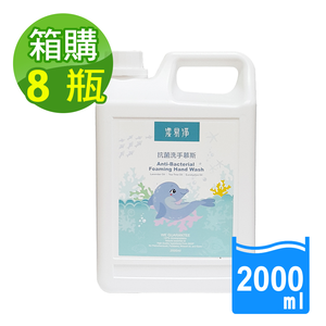 【潔易淨】抗菌洗手慕斯2000mlx8瓶x1箱(綿密泡沫 溫和不刺激 薰衣草/茶樹/尤加利)