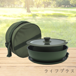 仙德曼露營鍋具組-不沾烤盤系列-森林綠-1組, , large
