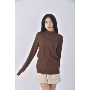 (M) 韓牌棕色長袖上衣二手衣