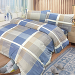 【多利寶寢具】INDIAN_雪紡棉單人床包被套組-窗櫺格紋, , large