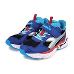 DIADORA迪亞多那 經典復古潮流童鞋 童運動鞋 魔鬼氈 寬楦 保護後跟 輕量 吸震 減壓 抗菌 除臭 防滑 藍 紫, , large