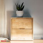 RICHOME-Wode solid wood two drawers, , large