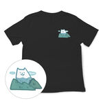 JZ TEE Snowy Mountain Cat & Shiba Inu Graphic Tee, , large