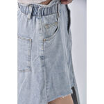 (M) 丹寧牛仔不規則藍色長裙二手衣, , large