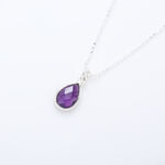 【Angel & Me】紫水晶 水滴 Amethyst s925 純銀 項鍊 生日禮物, , large