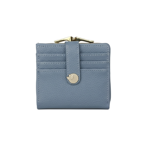LEAFIN 經典卡片夾口金包-霧藍色 仕女 皮夾 女夾 卡片收納 人氣女用皮夾 女夾