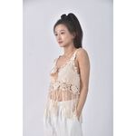 (S) 【安于晴Charlene私服】質感針織垂墜感杏色上衣二手衣, , large