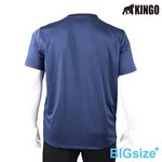 KINGO-大尺碼-男款 排汗 圓領T-丈青-413623, , large
