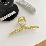 【Gulicc】古莉可 髮夾 金屬編繩波浪磨砂鯊魚夾, , large