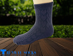 【伸展台】《RUNWAY SOCKS》日系 流行短襪 雙針筒1/2短襪 心型緹花 休閒運動 灰色 女款 1雙入, , large
