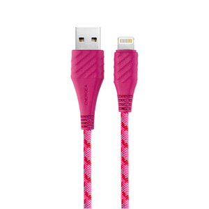 [亞瑟3C] ENERGEA Lightning to USB-A NyloXtreme 編織耐彎折快速充電線  1.5M-粉色