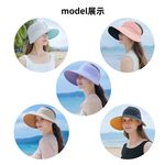 【A&R】夏季 UPF50+亮眼雙面速乾空頂遮陽防曬帽  黃+黑, , large