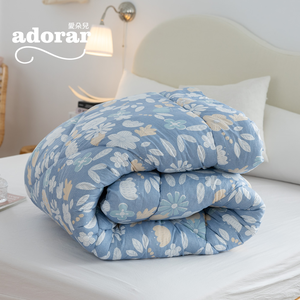 [Adorar] "Blue Dots"  Hallyu Fever washable down velvet quilt - double 6x7 feet