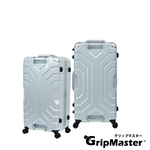 【PANTHEON PLAZA】展示品限量出清 GripMaster 27吋 海王叉戟 雙把手硬殼鋁框方形行李箱 GM-5225-74 白底銀格/銀框, 白底銀格/銀框, large