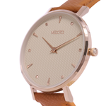 HOPE collection Minimalist dial elegant leather strap ladies watch-vanilla / HO-12401, , large
