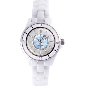 Relax Time 奢華陶瓷光動能女錶-34mm 禮物 RT-107S-1