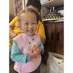 [凱美棉業] 6入組優惠價❗ 隨機出色 無袖兒童防水圍兜 可反穿 適用口水巾/劃劃衣 長頸鹿款, , large