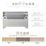 台灣製【藤原傢俬】雙USB附插座/燈床頭(不含床底座), , large