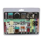 Grinding, polishing, engraving/accessories, plastic box set of 105 pieces, , large