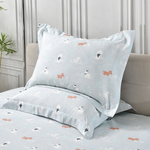 【Betrise】Cute pet wandering story | C Energy Series 100% Austrian Tencel™ Light-quenched Graphene Four-piece Duvet Bedding Set-Double, , large