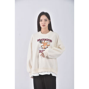 (XL) mm slx韓牌質感圓領假兩件杏色長袖上衣二手衣