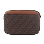 Michael Kors 金字滿版塗層帆布附鏈帶前口袋方包/咖啡色, , large