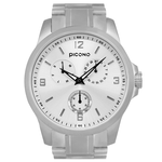 【PICONO】Original chronograph collection stainless steel strap watch-Silver / OR-9701 , , large