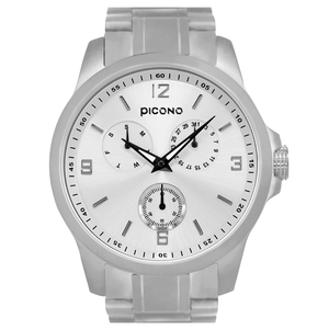 【PICONO】Original chronograph collection stainless steel strap watch-Silver / OR-9701 