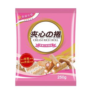 【安心價】旺旺夾心の捲-草莓口味蛋捲250g