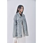 (2XL) mellow co丹寧牛仔排扣藍色外套二手衣, , large
