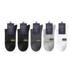 7A Antibacterial Combed Cotton Crew Socks – 5 Pairs, , large