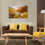 【御畫房】金秋溪水 國家一級畫師手繪油畫60×90cm(VF-08), , large