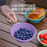 New food-grade durable camping serrata bowl in lavender purple (1 piece) (camping tableware, heat-resistant bowl, picnic bowl, portable outdoor bowl), , large