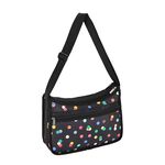 Lesportsac Deluxe Everyday Bag 都會時尚斜背包/ 圓點漂浮氣球 黑色, , large