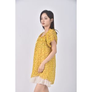 (S) orangebear愛心黃色洋裝二手衣