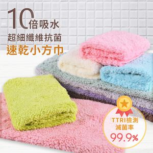 【現貨】MIT台灣製貝柔 3M 超強十倍吸水 超細纖維抗菌-小方巾 (30*30cm) P0074