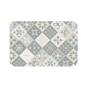 【Monster】 Soft Diatomaceous Earth Absorbent Mat – Floral Seal Series (60x40cm) –Elegant Twill Haven