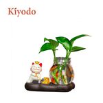 KIYODO招財貓水培植物擺件, , large