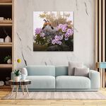 【御畫房】花開吉祥 國家一級畫師手繪油畫80×80cm(VF-187), , large