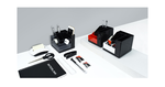 【O-Life】 Rotating Tape Stand Storage Box - Black and Red, , large