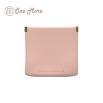 Textured leather storage bag girly pink, , large