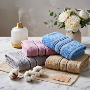 凱美棉業｜8入組 MIT台灣製 16兩純棉歐色緞面雙黑線條童巾